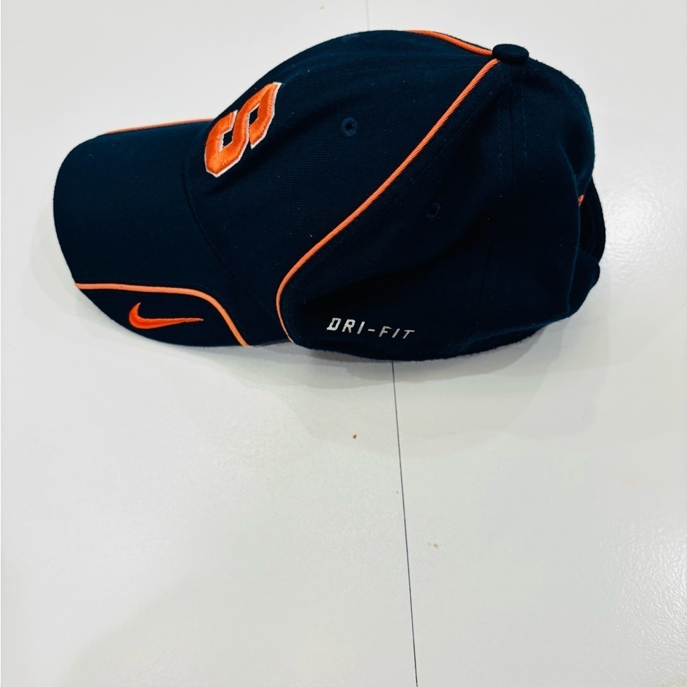 Nike Black and Orange Dri-Fit Cap  Aerobill Sideline Hat Cap Strap-back Classic